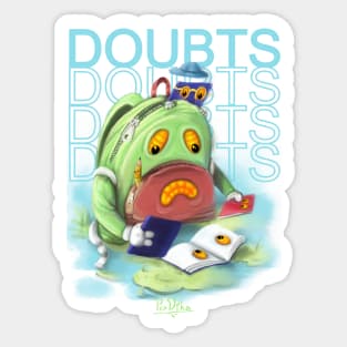 Doubtful and confused Sticker